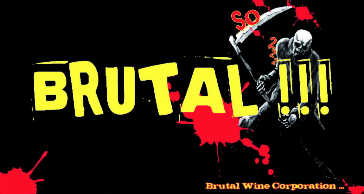 Brutal !!! raw wine label